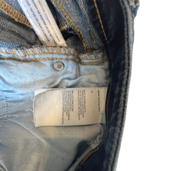 Tommy Hilfiger Shorts Girls 16 Low Rise Cuffed Denim Stretch (W28 L2) - Picture 10 of 12